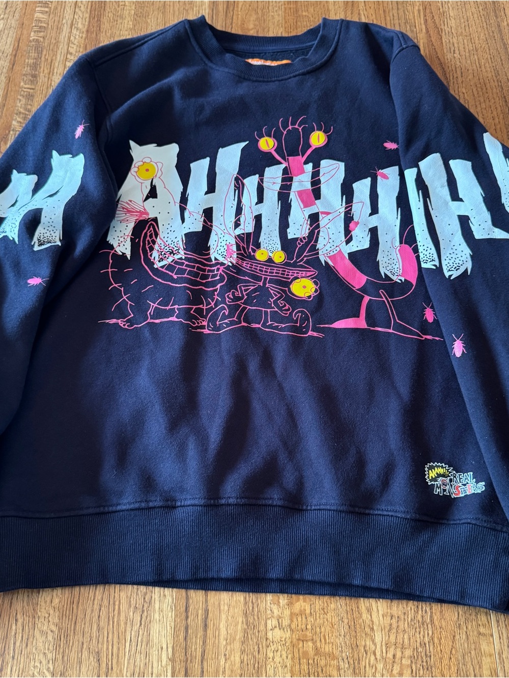 Vintage Vibes! Nickelodeon Aaahh!!! Real Monsters Graphic Crewneck Sweatshirt M